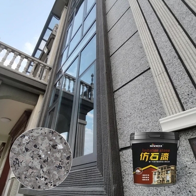 외관 벽 스프레이 적용을 위해 여러 가지 색상의 외관 대리석 페인트