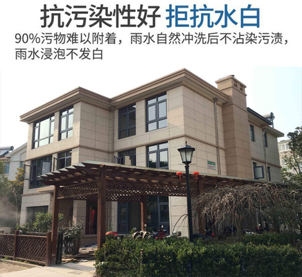 외관 벽 스프레이 적용을 위해 여러 가지 색상의 외관 대리석 페인트