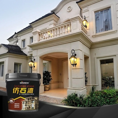 20KG/BUCKET 물 기반 아크릴 스프레이 페인트 외관 초석 벽 경쟁 OEM