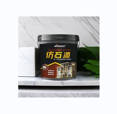 스프레이 적용으로 실제 돌 외관을 모방하는 대리석 페인트 적용